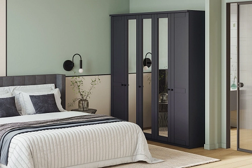 Шкаф распашной София РАХ-9 МДФ Графит - фото 1