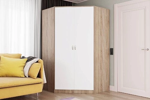 Шкаф угловой Стильный-2У Белый - фото 6