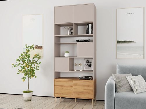 Стеллаж Скарлет-8 Дуб Золотистый - фото 1