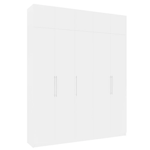 Шкаф распашной Калифорния-5 с антресолью Белый - фото 4