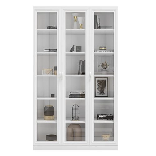 Шкаф Библиотека Библиограф 3.1 Рельеф Белый - фото 4