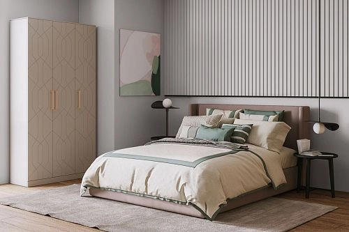 Шкаф распашной Дольче-3 МДФ Мокко - фото 1