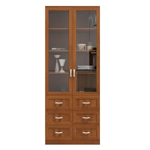 Книжный шкаф Библиограф 2.5 Квадро Орех Экко - фото 4