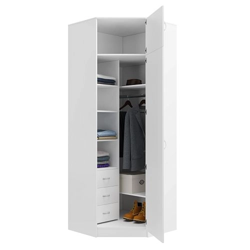 Шкаф угловой Алиса-12 Белый - фото 3