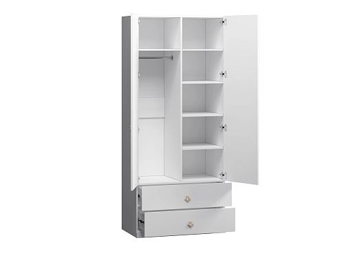 Шкаф распашной Скарабей-2.2 Белый - фото 7