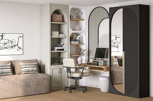 Шкаф распашной Брей-1.1 Черный - фото 1