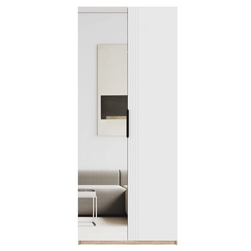 Шкаф распашной Астрис-2 с зеркалом Белый - фото 3