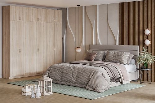 Шкаф распашной Лайт-6 с антресолью Дуб Сонома - фото 1