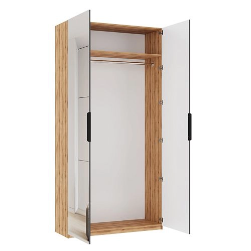 Шкаф распашной Астрис-3 с зеркалом Графит - фото 4