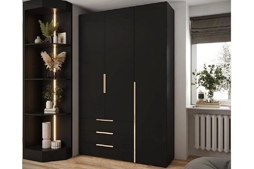 Шкаф распашной Мори-6 Черный - фото 1