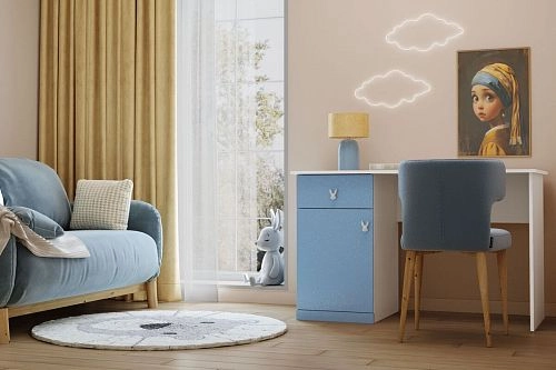 Письменный стол Банни-5 Пастельно-Синий - фото 1