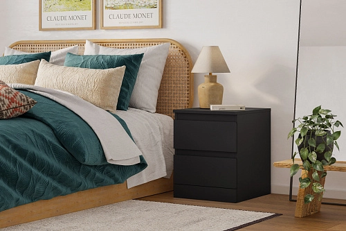 Тумба прикроватная Стефани Мальм Черный - фото 1