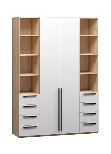 Шкаф распашной Хейсон-25 Белый Дуб Золотистый - фото 3