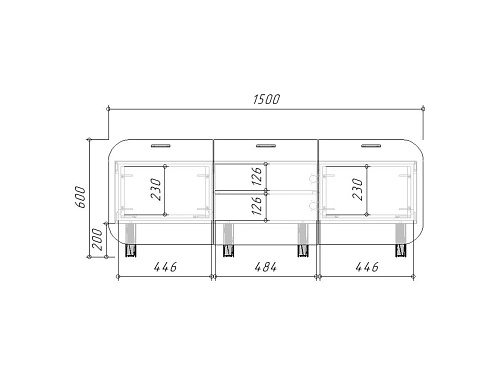 ТВ тумба Модерн+2v2 - фото 4