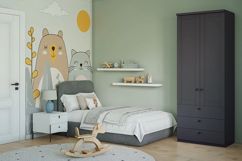 Шкаф распашной София РАХ-11 МДФ Графит - фото 1