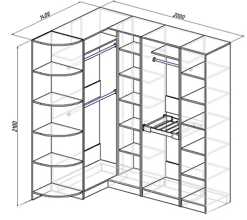 Гардеробная Alexa-7 - фото 2