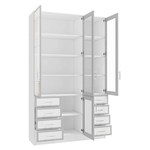 Книжный шкаф Альма-21 Белый - фото 2