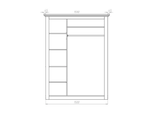 Шкаф-купе Классика-10 МДФ - фото 4