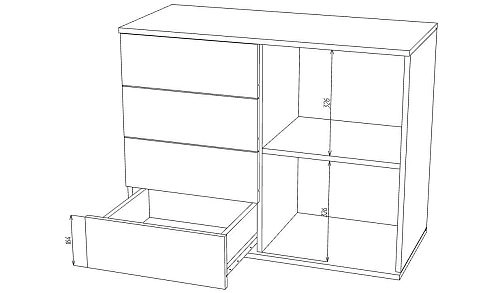 Комод Марвин Йорк 26 фрезеровка 4 Роза - фото 3