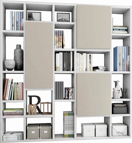 Стеллаж Куб-2 Кашемир Белый МДФ - фото 1