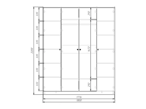 Шкаф распашной Монреаль-4 - фото 4