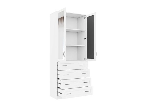 Шкаф распашной Стелла-9 Белый - фото 2