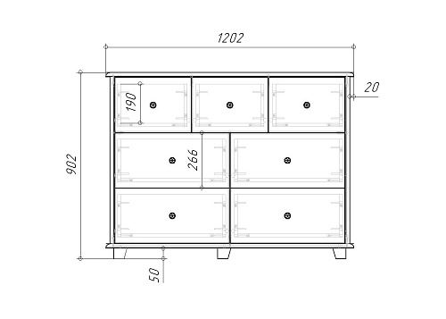 Комод Луиза-1 Классик МДФ Белый - фото 3