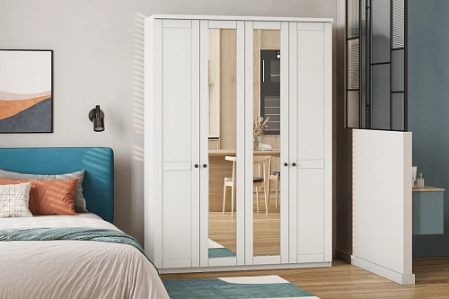 Шкаф распашной София РАХ-5 МДФ Белый - фото 1