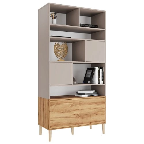 Стеллаж Скарлет-4 Дуб Золотистый - фото 3