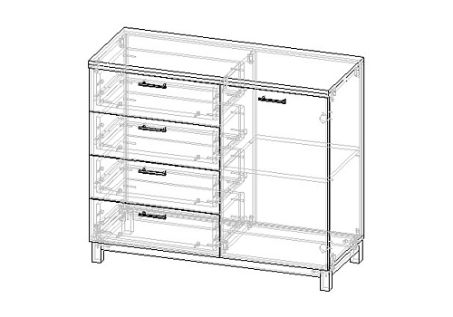 Комод Техас-2 МДФ - фото 3