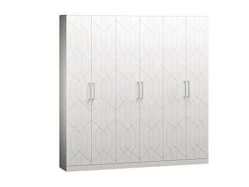 Шкаф распашной Дольче-6 МДФ Белый - фото 4