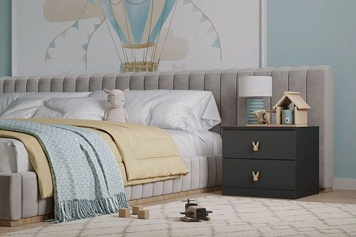 Тумба прикроватная Банни-3 Черный Агат - фото 1