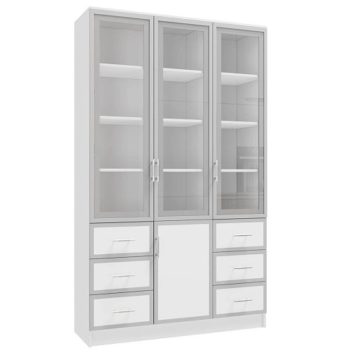 Книжный шкаф Альма-20 Белый - фото 3