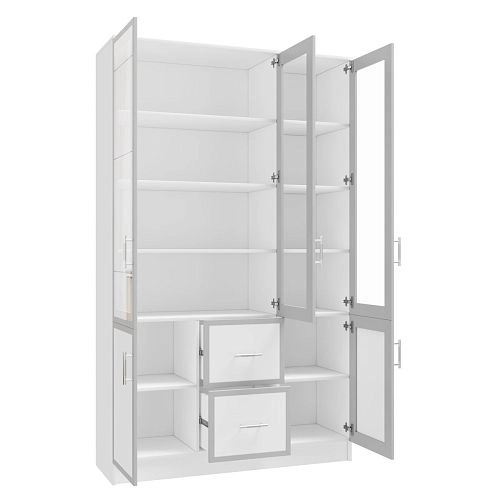 Книжный шкаф Альма-16 Белый - фото 4