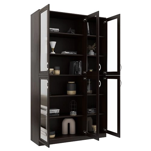 Шкаф Библиотека Библиограф 3.2 Рельеф Венге - фото 2