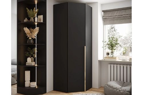 Шкаф угловой Мори-2 Черный - фото 1