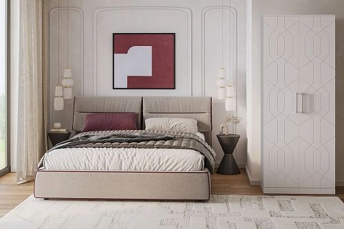 Шкаф распашной Дольче-2 МДФ Белый - фото 1