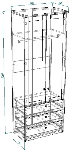 Шкаф распашной София РАХ-11 МДФ Кашемир - фото 3