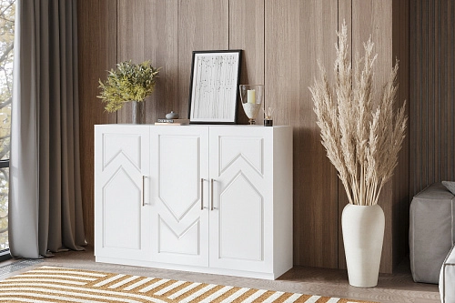 Комод Эверест-3 МДФ Белый - фото 1