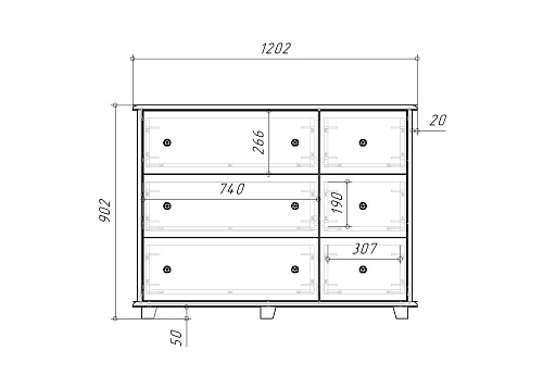 Комод Луиза-6 Классик МДФ Белый - фото 3