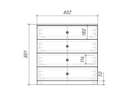 Комод Стрекоза Mini-4 Белый - фото 3