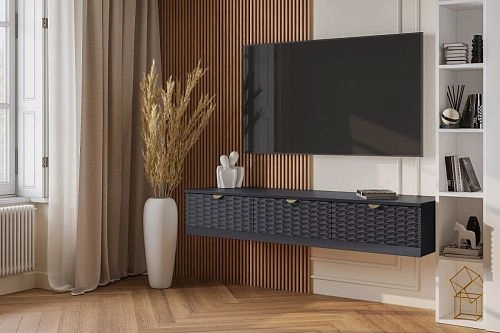 ТВ тумба подвесная Тоди-3 Графит - фото 1