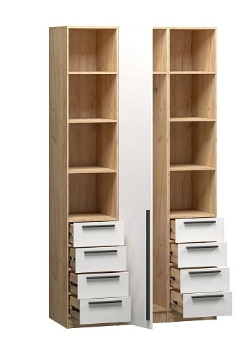 Шкаф распашной Хейсон-28 Белый Дуб Золотистый - фото 4