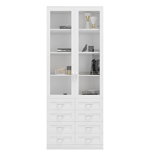 Книжный шкаф Библиограф 2.6 Квадро Белый - фото 4